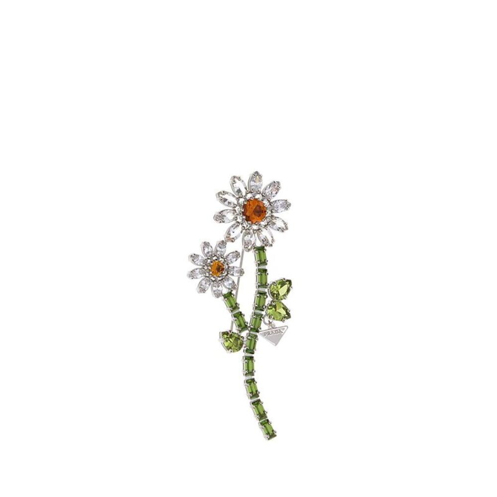 Prada Women Embellished Metal Pin